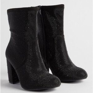 Torrid Glittering Black Heeled Boots
